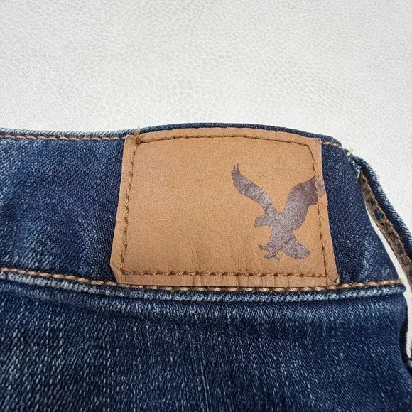 American Eagle Skinny Kick Jeans Womens 12 X-Long Dark Wash Super Stretch Denim - Picture 10 of 10